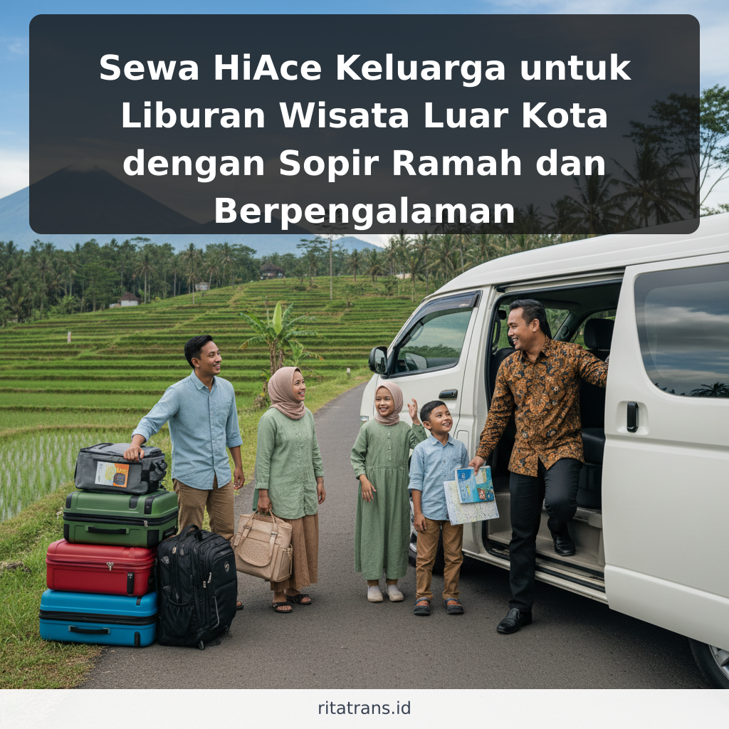 Sewa HiAce Keluarga untuk Liburan Wisata Luar Kota dengan Sopir Ramah dan Berpengalaman