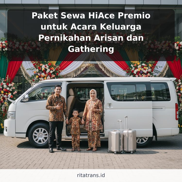 Paket Sewa HiAce Premio untuk Acara Keluarga Pernikahan Arisan dan Gathering