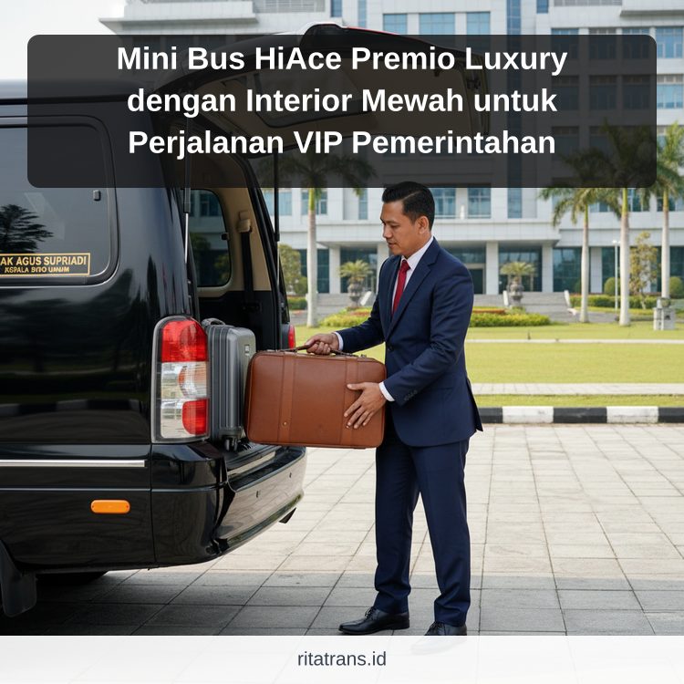 Mini Bus HiAce Premio Luxury dengan Interior Mewah untuk Perjalanan VIP Pemerintahan
